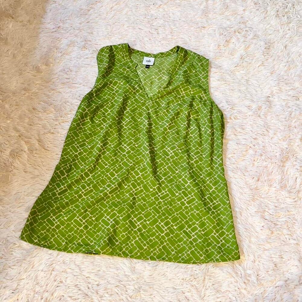 Cabi Cobblestone‎ Classic Tailored Officewear Quiet Luxury Blousy Light Tank